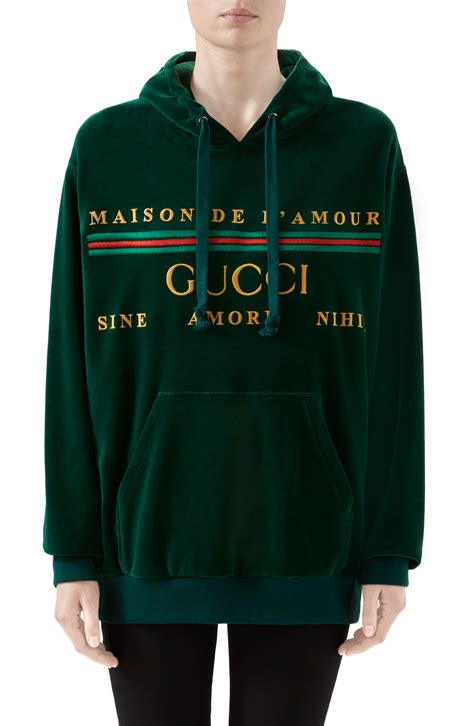 gucci oversized sweatshirt dress|gucci velour sweatsuit.